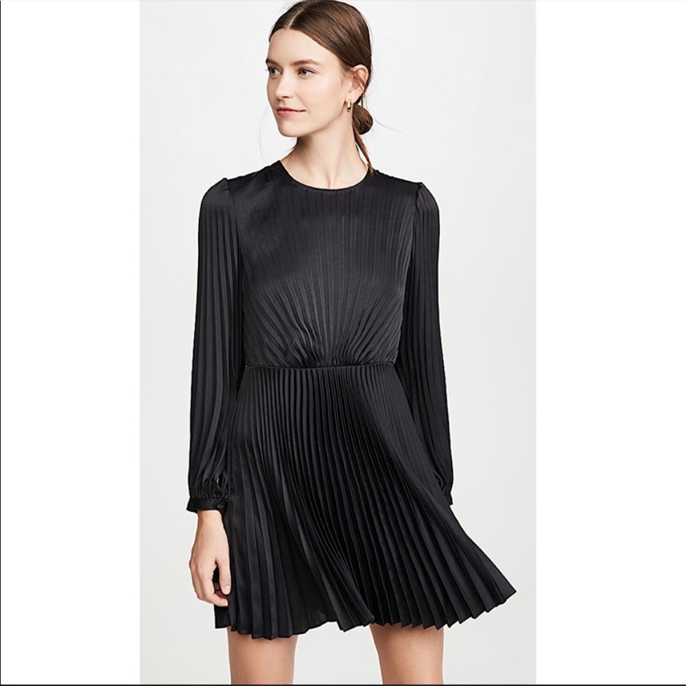 A.L.C. Tavi Long Sleeve Pleated Dress Sz 4